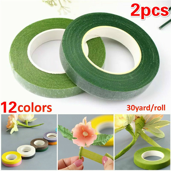 1/2pcs 30 Yard 12mm Self-adhesive Bouquet Floral Stem Tape